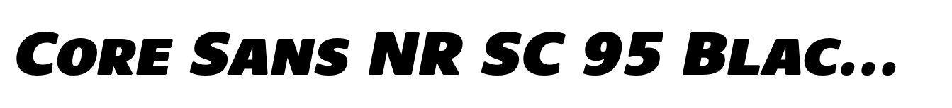 Core Sans NR SC 95 Black Italic
